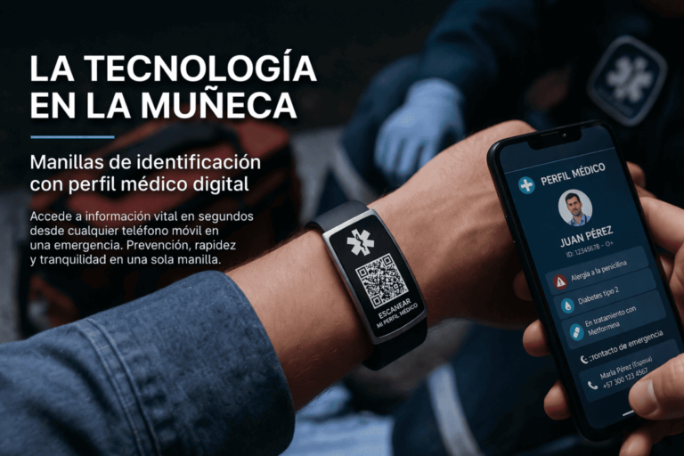 La tecnología en la muñeca: Manillas de identificación con perfil médico digital
